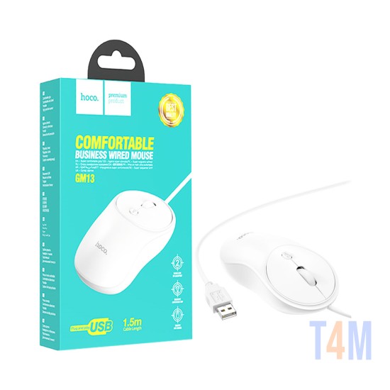 Hoco Wired Mouse GM13 Esteem 1.5m White